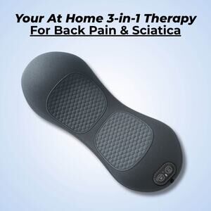 SmoothSpine Triple Fusion Back Massager Lumbar Decompression Traction Heat-New
